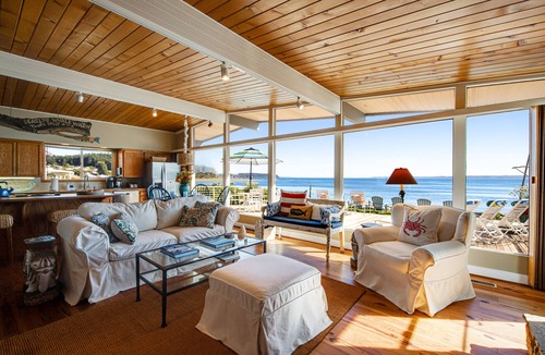 Clinton House | Wonderful Waterfront Escape w/an Indoor Hot Tub, Furnished Deck, & Great Views