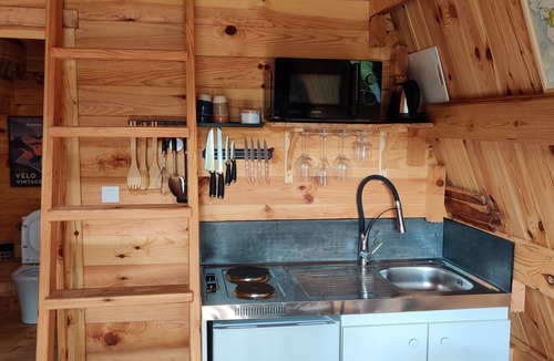 Vivy Ski Chalet | wooden Tipi in loire valey surrounded by lakes