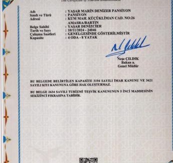 Amasra House | Yaşar Marin Denizer Pansiyon