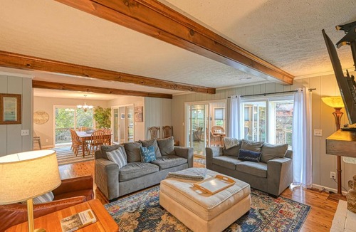 Moneta House | Yellow Fellow - Lake house with hot tub, waterfront deck, swimming cove & firepit