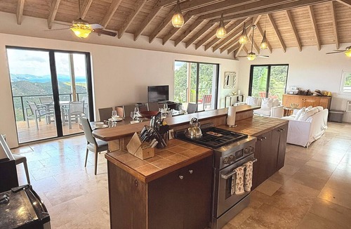 Estate Carolina Villa | Your Private Getaway on Bordeaux Mountain: Relax with A/C, Hot Tub, and Breathtaking Views
