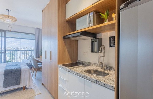 Indianopolis Apartment | Zen Studio W/panoramic View of Sao Paulo Onj2612