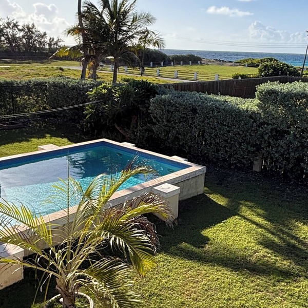 3 Bedroom, 2 bath Villa with private pool, 1 external pool shower and ocean view