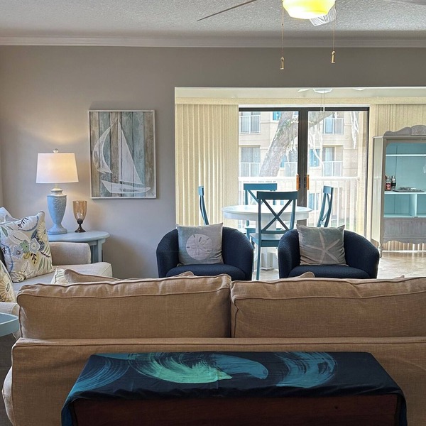 3BR 2BA riverfront condo with a boat slip
