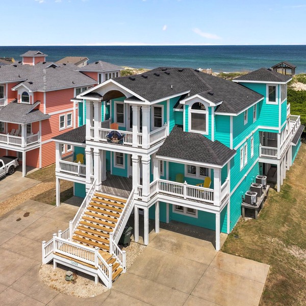 6099-Turquoise Turtle - Nags Head Oceanfront | Pool, Hot Tub & Sleeps 16
