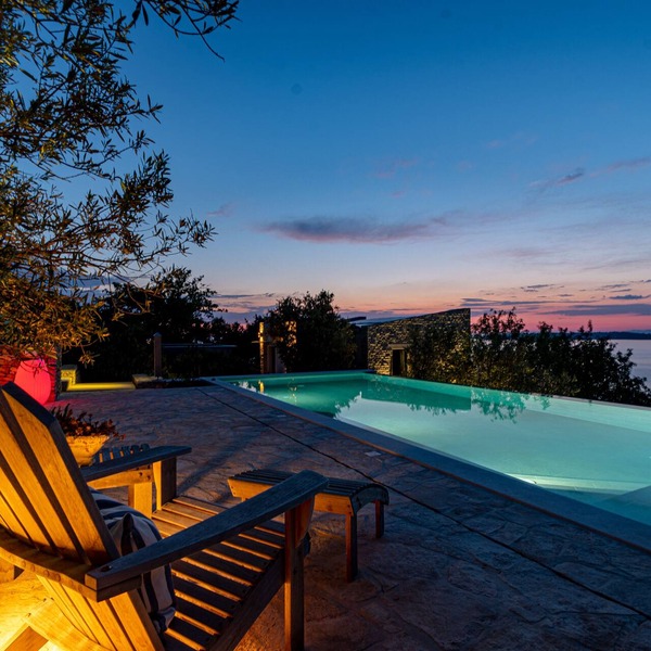 A dream - sunset, a glass of wine and heavenly peace right by the sea