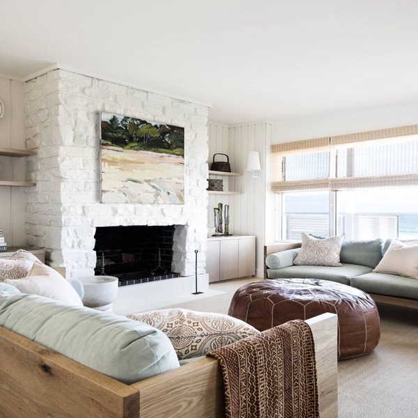 Absolute beachfront home with log fire