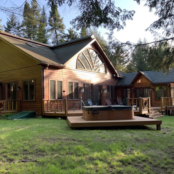 Adirondack Waterfront Lodge Close to Old Forge with A/C and Heated Garage