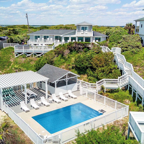 All About Bubbles | Luxury Oceanfront 6BR w/Pool, Hot Tub, Tiki Hut & Beach Ser