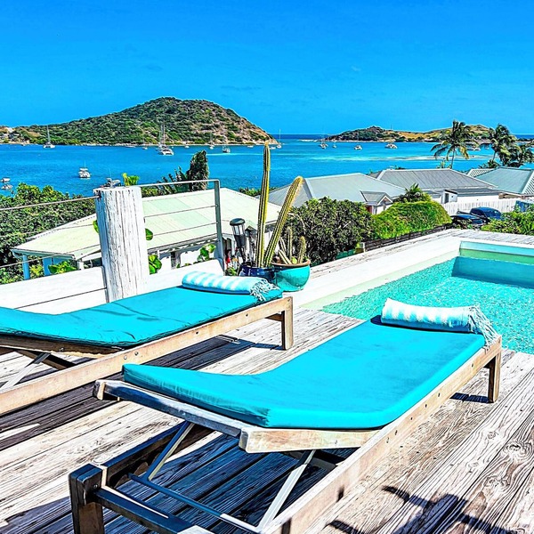 Ancre Bleue, charming villa with a stunning view of Pinel Island