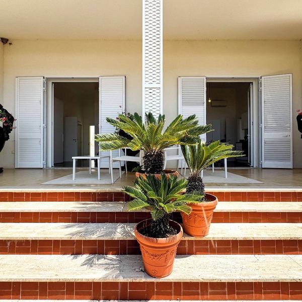 Beachfront villa with panoramic terrace