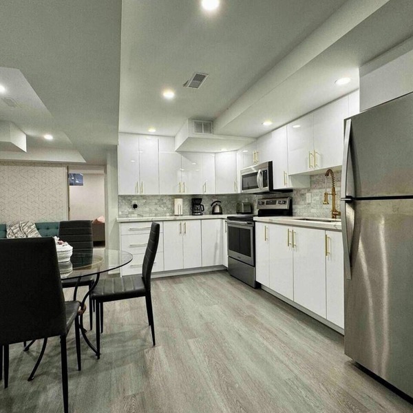 Beautiful & Chic Family Basement