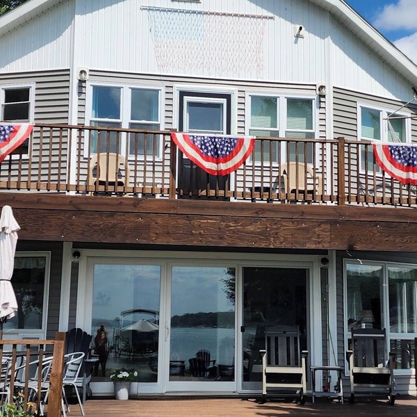 Bemus Point lakefront family home with deck, dock, boat slip, sunroom with view