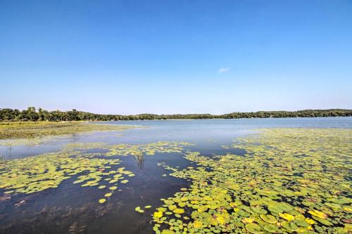 Big Lake Getaway w/Private Beach + Fire Pit!