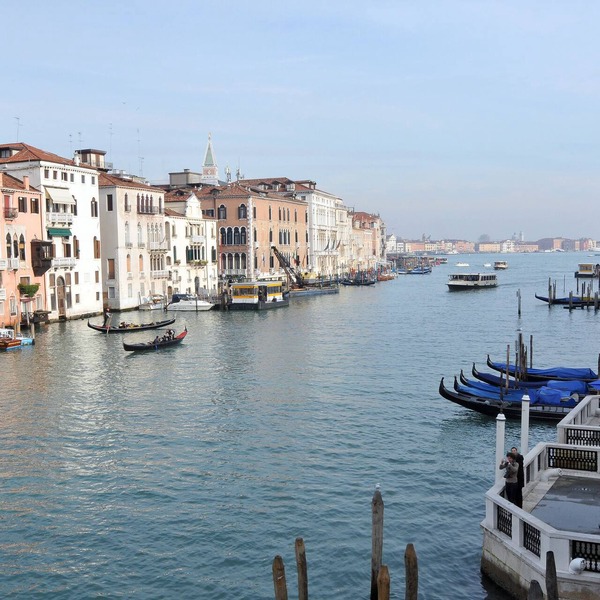 Breathtaking view on the Grand Canal and Guggenheim's garden