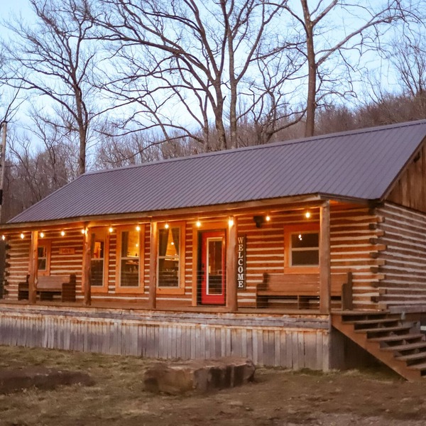 BUCKEYE Creekside Cabin Ride to the trails from the cabin
