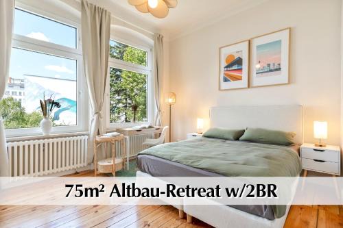 Calm City Escape - 75m2 Central Berlin Altbau-Apartment, 2BR, Smart-TV, Garden