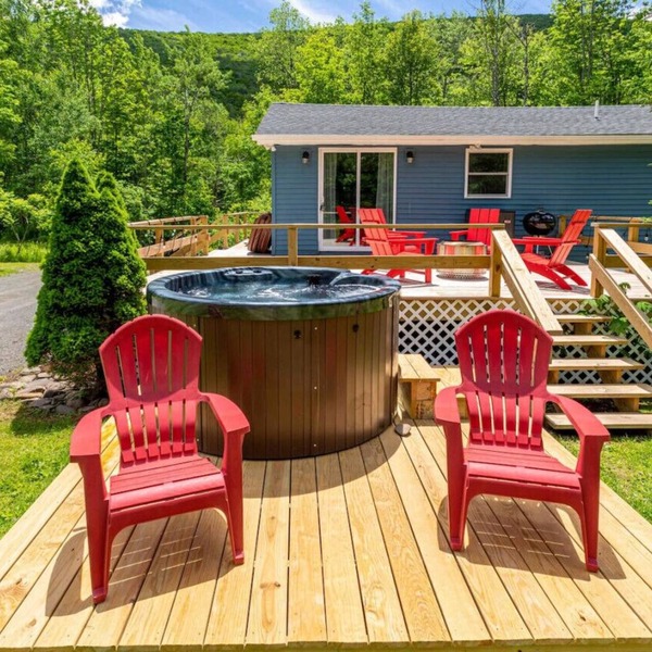Catskill Kaaterskill Cabin Hot Tub FirePit Sauna