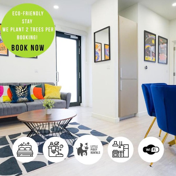 Central Modern 2 Bedroom Apartment with Gym and Parking