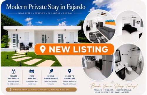 Charming and Private Stay in Fajardo - NEAR FERRY - BEACHES - EL YUNQUE - BIOBAY