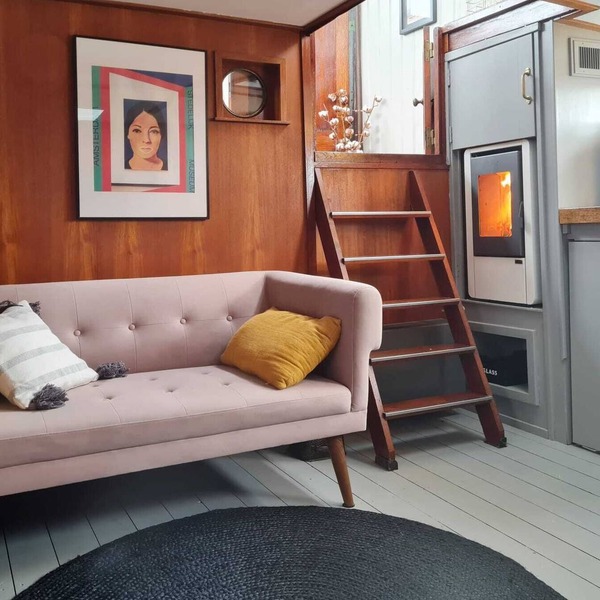 Charming captain's cabin on the historic ship De Hoop