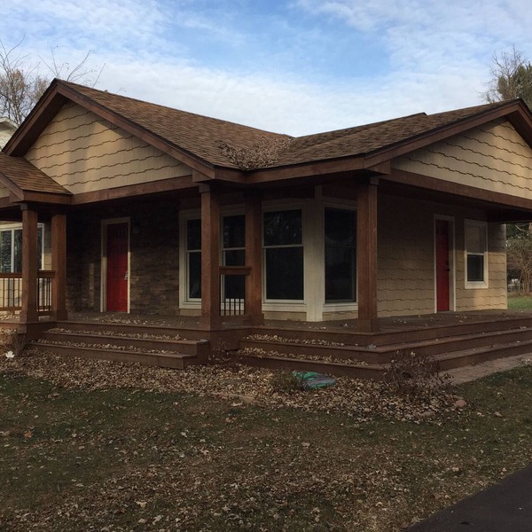 Charming cottage with views from the porch of Birch Lake near White Bear Lake Mn