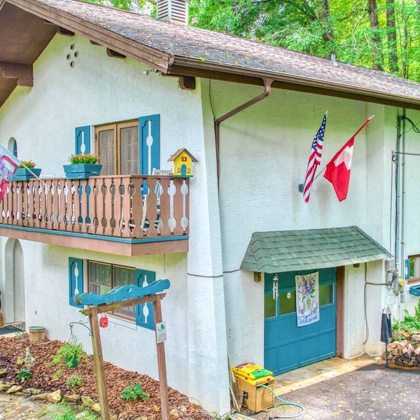 Charming dog-friendly chalet with fireplace, pool table, balcony, & washer/dryer