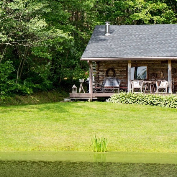 Charming Log Cabin on Private Pond Nestled in Woods Near Holiday Valley Resort