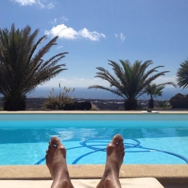 charming studio with fantastic sea views in a private villa and pool