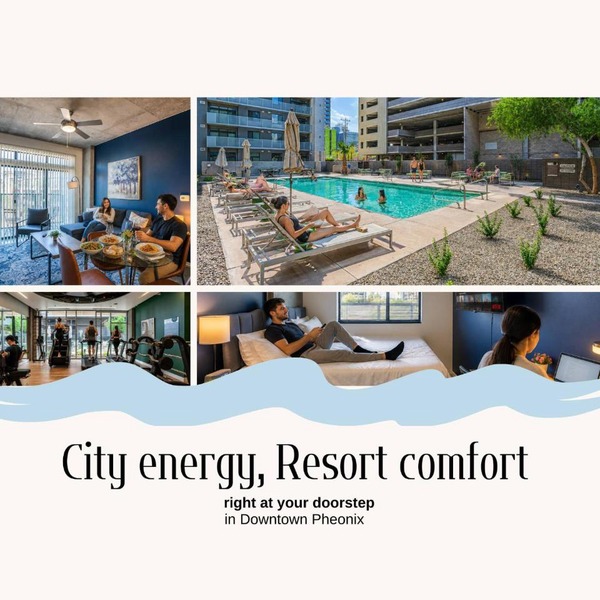 Chic Downtown 2-Bedroom Pool Gym Parking