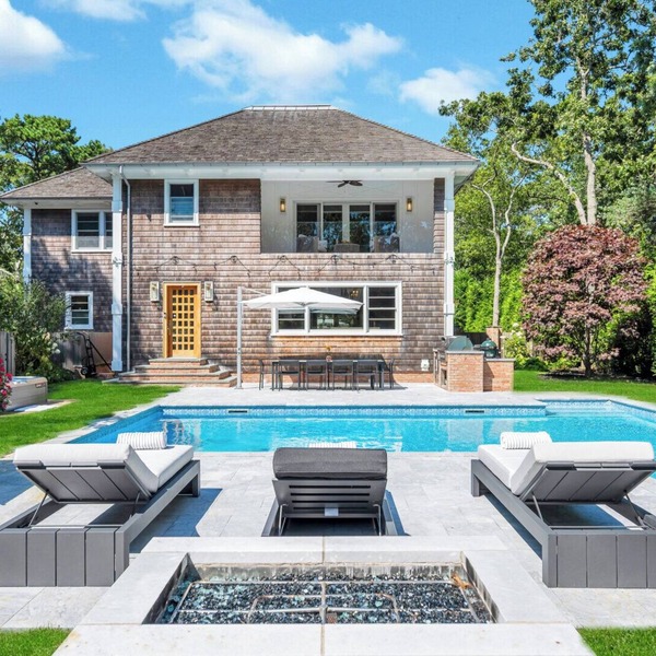 Chic Hampton Bays Oasis with Pool, Hot Tub & Resort-Style Living, Steps to...