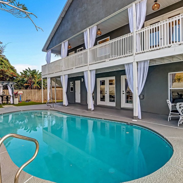 Coastal Cabana/Private Pool/Walk to Beach