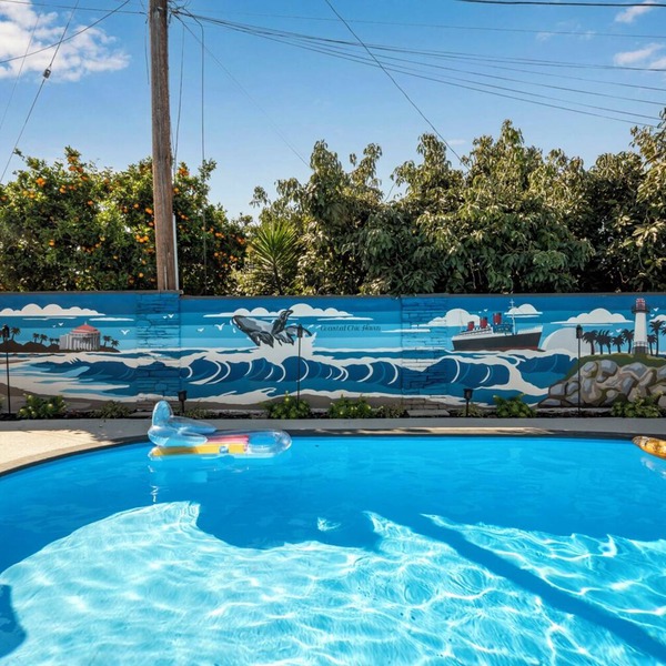 ☀️COASTAL CHIC HAVEN 🌊: pool & billiards table near airport, parks and beaches
