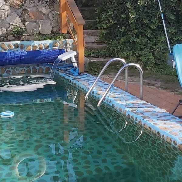 Comfortable villa with a private pool and gorgeous orchard.