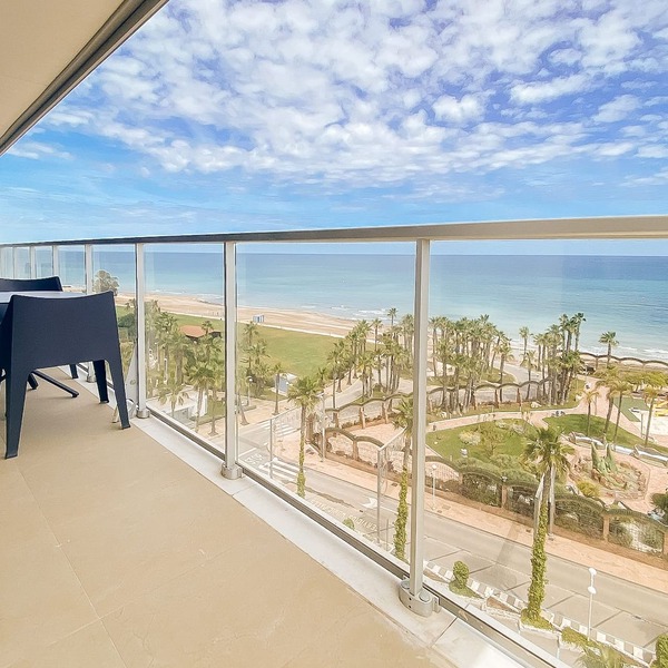 Corner front with sea views, brand new first line beach.