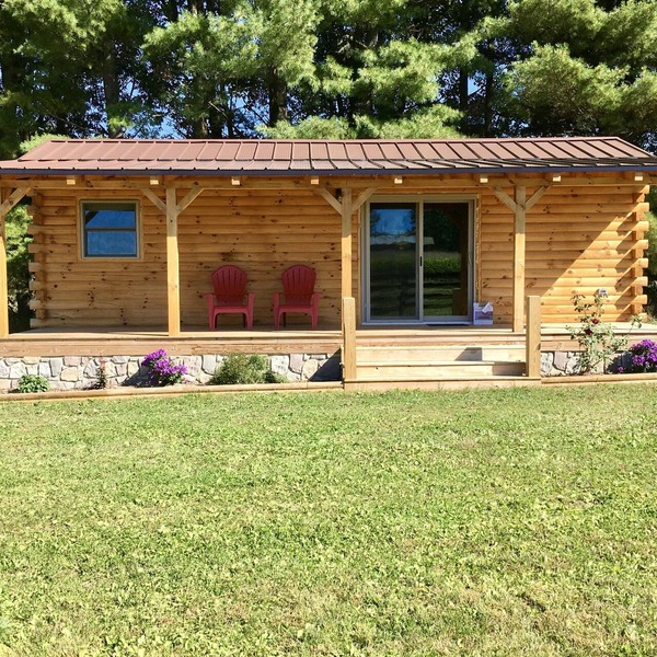 Couples getaway TINY Log Cabin by the pine trees