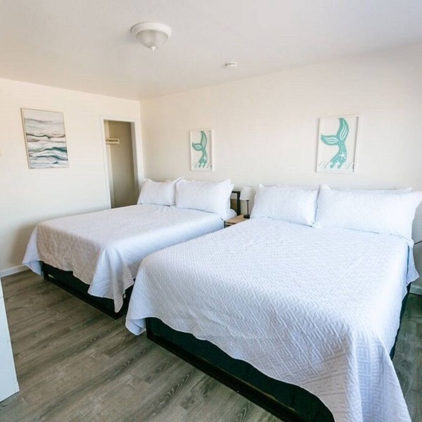 Cozy 2 Bedroom with Full Kitchen One Block from the Ocean!