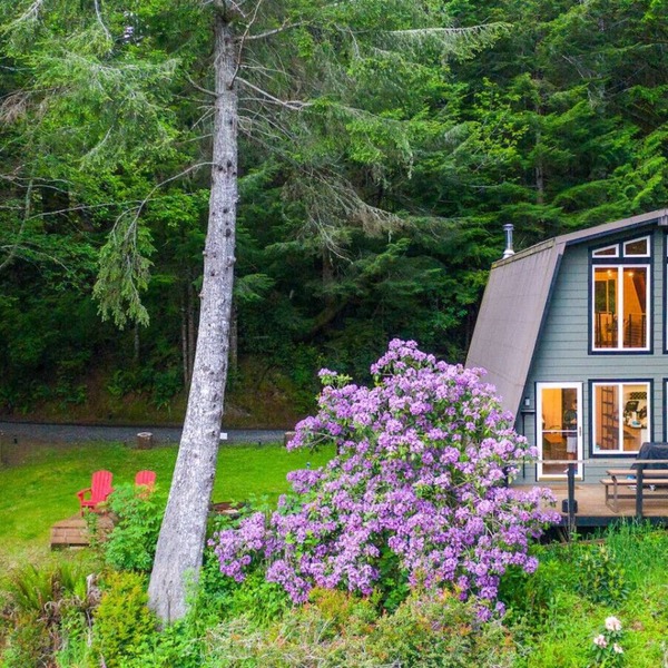 Cozy A-Frame w/Spa+14 acres+EV+Trails+Lake Access