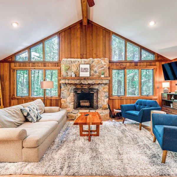 Creek Access & Deck: Family Pocono Pines Cottage