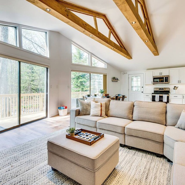 Deck & Community Perks: Bright Pocono Lake Home!