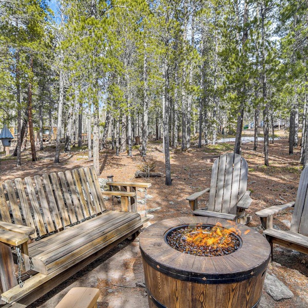 Deck, Fire Pit & Grill: Log Cabin in Black Hawk