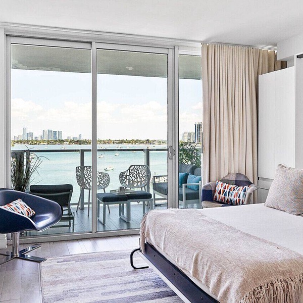 Design Studio Miami Beach Stunning Bay View Balcony Queen Murphy & twin trundle