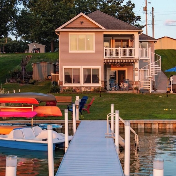 Dockside Daze | Lakefront + Hot Tub | Sleeps 12, Stellar Sunsets