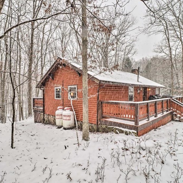 Dog-Friendly Poconos Cabin about 15 Mi to Skiing!