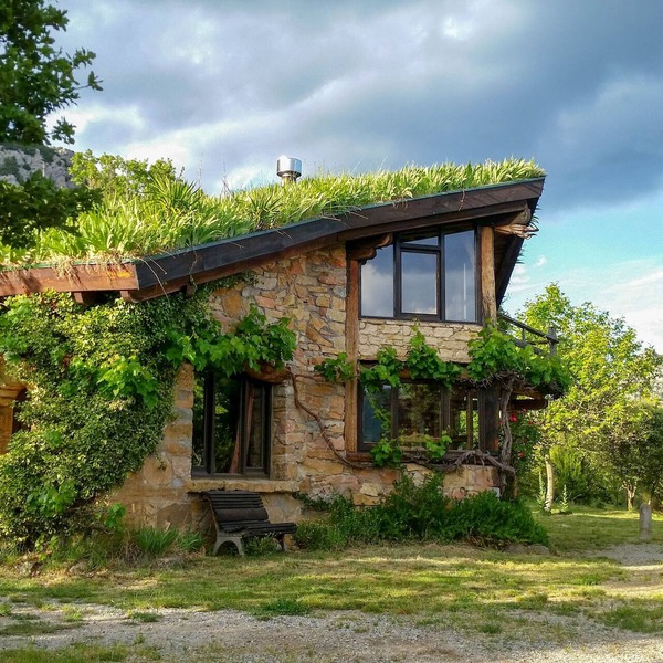 Ecological house in the middle of nature