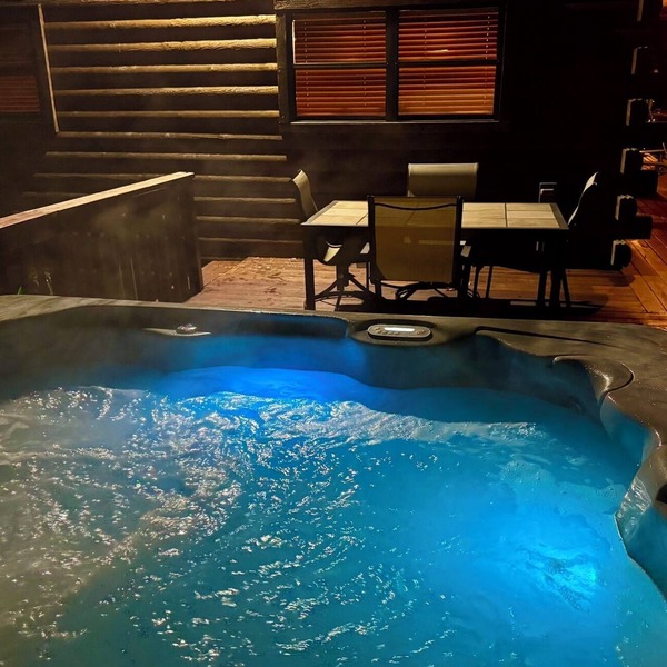 Enchanted Forest Whispering Pines- 2 bedroom Cabin with Hot Tub! Hiking Trail & Cave on property!
