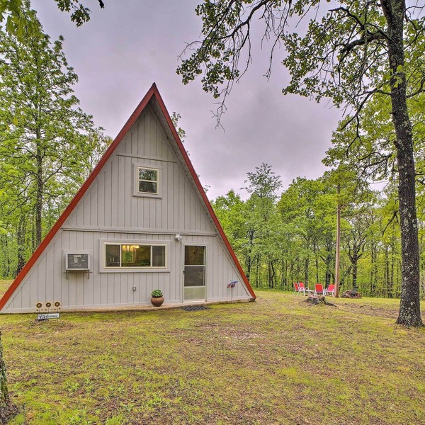 Eucha A-Frame w/ Fire Pit: Just 1 Mi to Lake!