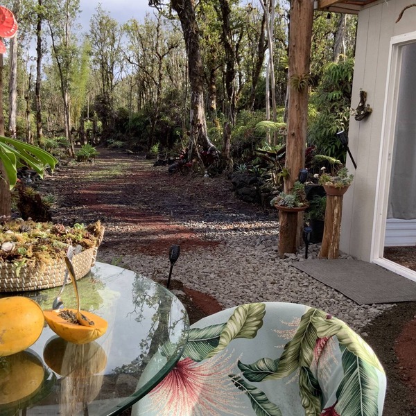 Exotic garden cottage at amazing volcanic fissure