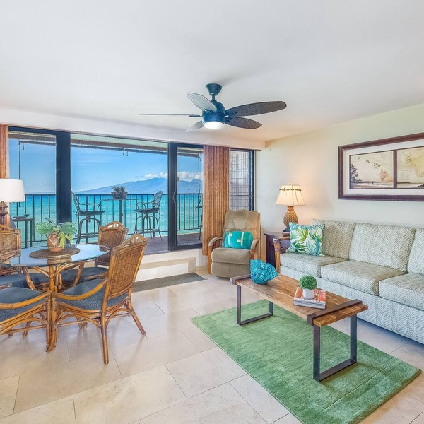 Expansive, ocean-view condo with heated pool & sunset-view lanai