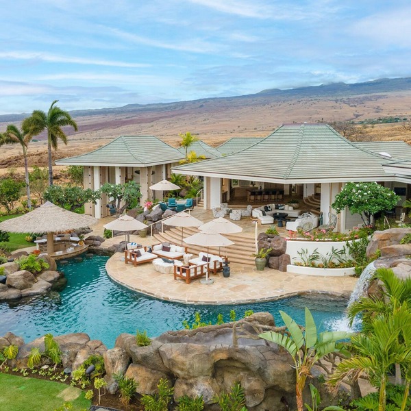Experience luxury at Hale 'O Ka La in Kamuela, featuring 5 bedrooms and stunning amenities.